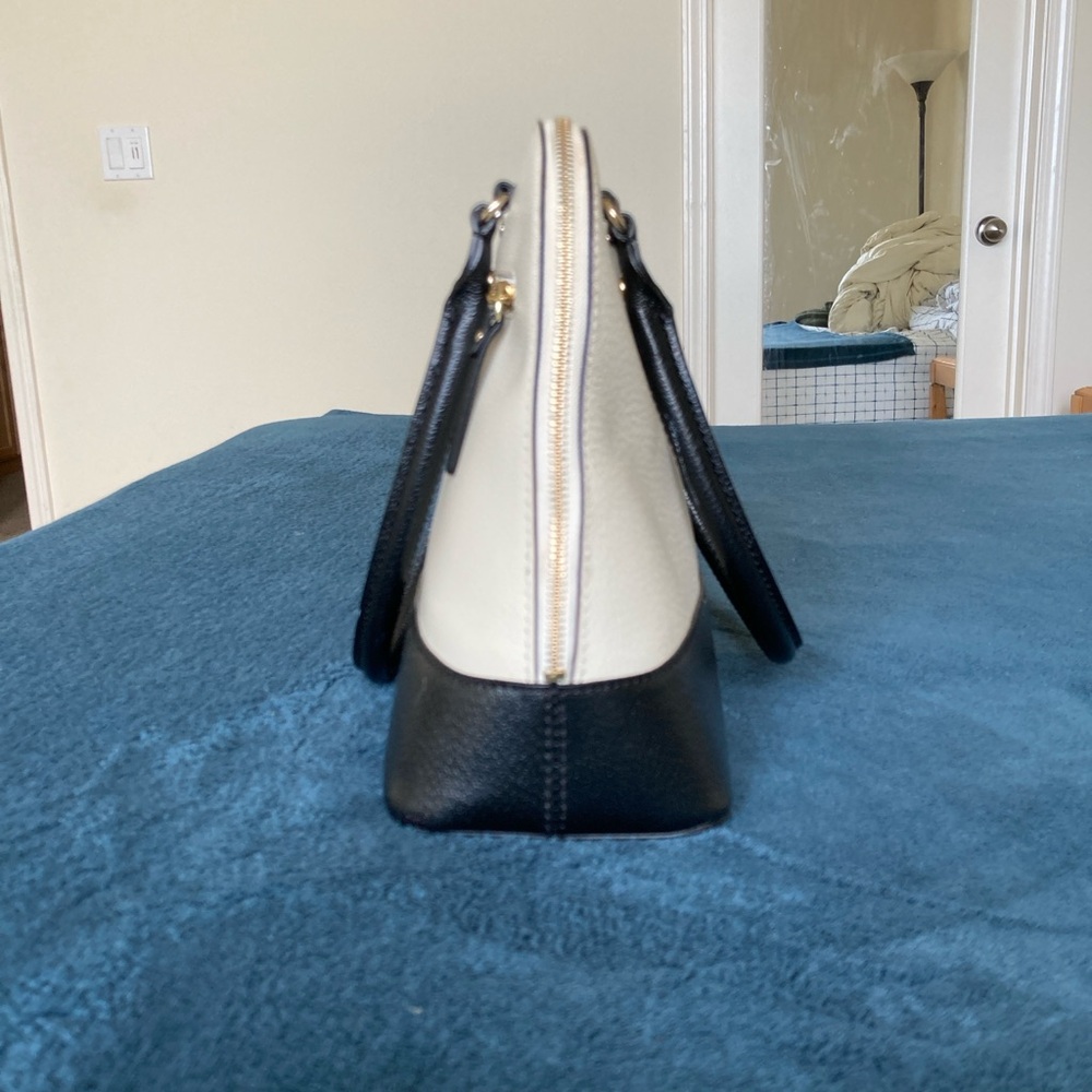 Kate Spade Two-Tone Black and Cream Berkeley Lane Rachelle large domed satchel - Picture 5 of 14